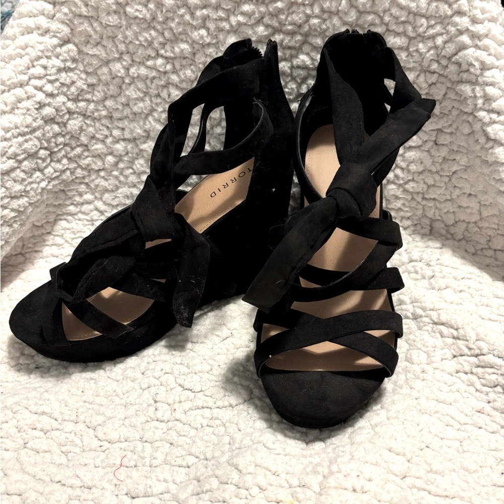 Torrid lace up wedges